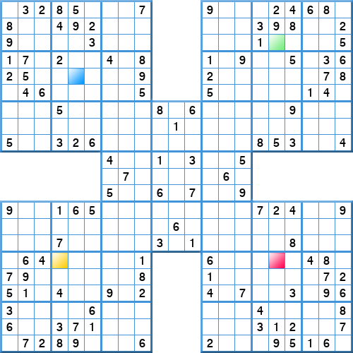 Prize Samurai Sudoku - Competition - Hard
